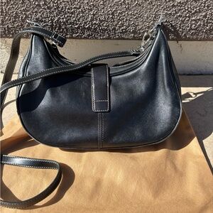 Coach Black Leather Bag w/out buckle. Used only couple of times